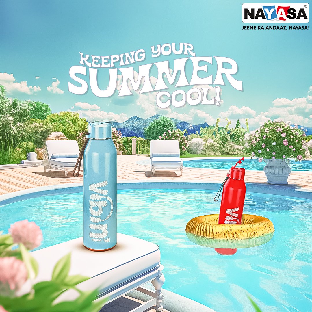 Nayasa_India's tweet image. Stay cool, stay hydrated, and make the most of summer with Nayasa bottles by your side! Shop our collection now: amzn.to/44eN8Lk

#NayasaBottles #HydrationEssentials #StayRefreshed #Durability #Nayasa #Summer #SummerEssentials #summerVibe #Summer