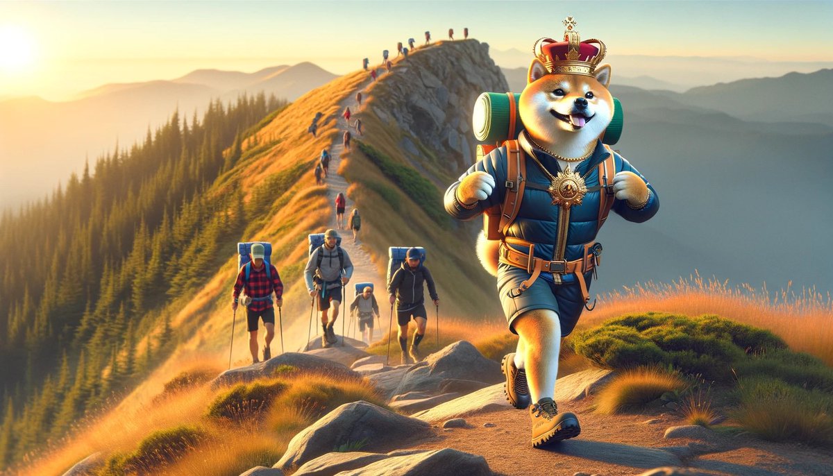 Step by step, paw in front of paw, Doge leads us on the campaign trail to the summit of our shared goals. No peak too high, no path too long—united, we’re on the march to a future as bright as the horizon. 🌄 #DogeLeadsTheWay #TogetherWeClimb #2024elections #VoteDoge