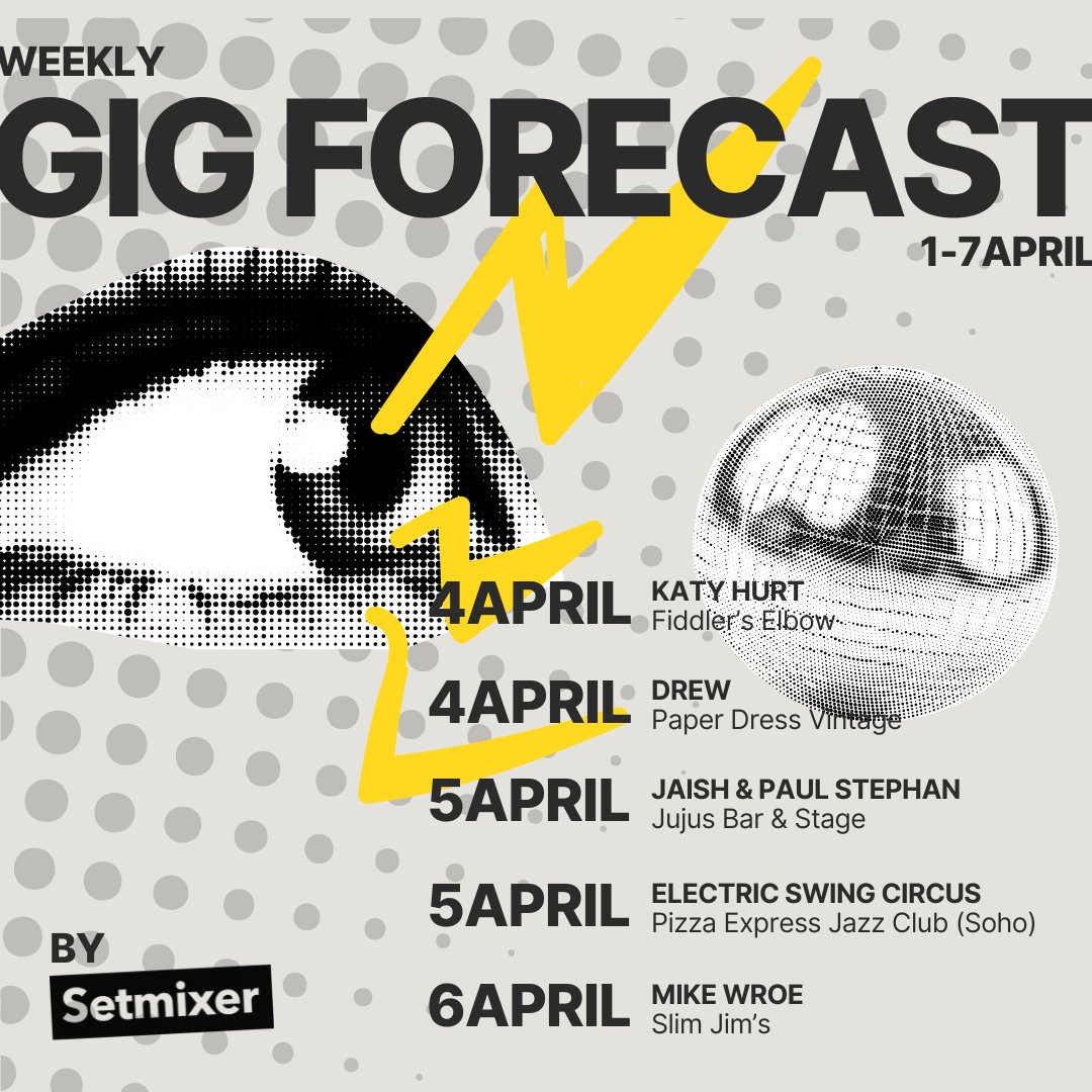 setmixer's tweet photo. We're starting a new series: Setmixer's Weekly GIG FORECAST where we want to highlight some exciting gigs that are happening in our partner venues every week!
Really looking forward to these shows and can't wait to see them performβ‘Μ
#setmixer #gigs #livemusic #londonconcert https://t.co/c5mB0KGfAv