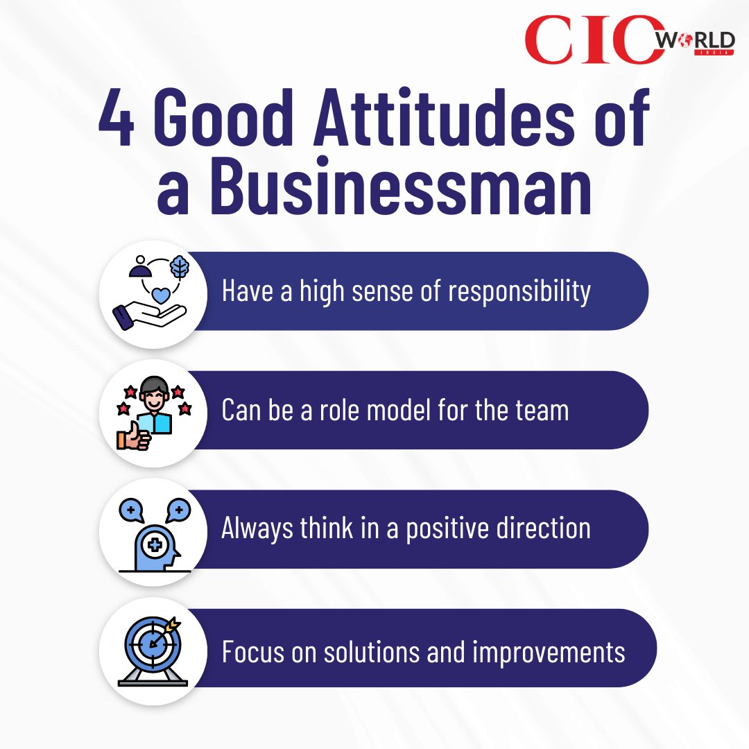 'Cultivate a winning attitude and pave the way for business success! '💼✨ 

#PositiveAttitude #BusinessSuccess #EntrepreneurMindset #Resilience #Determination #Innovation #SuccessMindset #cioworldindiamagazine #Dailypost