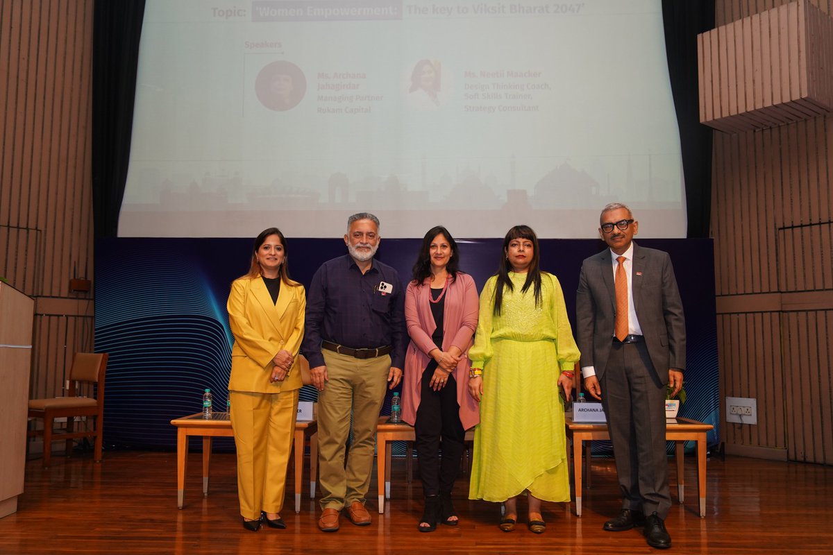 .@Ajahagirdar, Founder and Managing Partner of Rukam Capital, was a Keynote Speaker at the IEIA WeConnect WeRise 2024 program. The session, 'Women Empowerment: The Key to Viksit Bharat 2047', moderated by Sonia Prashar, alongside @neetimkr.