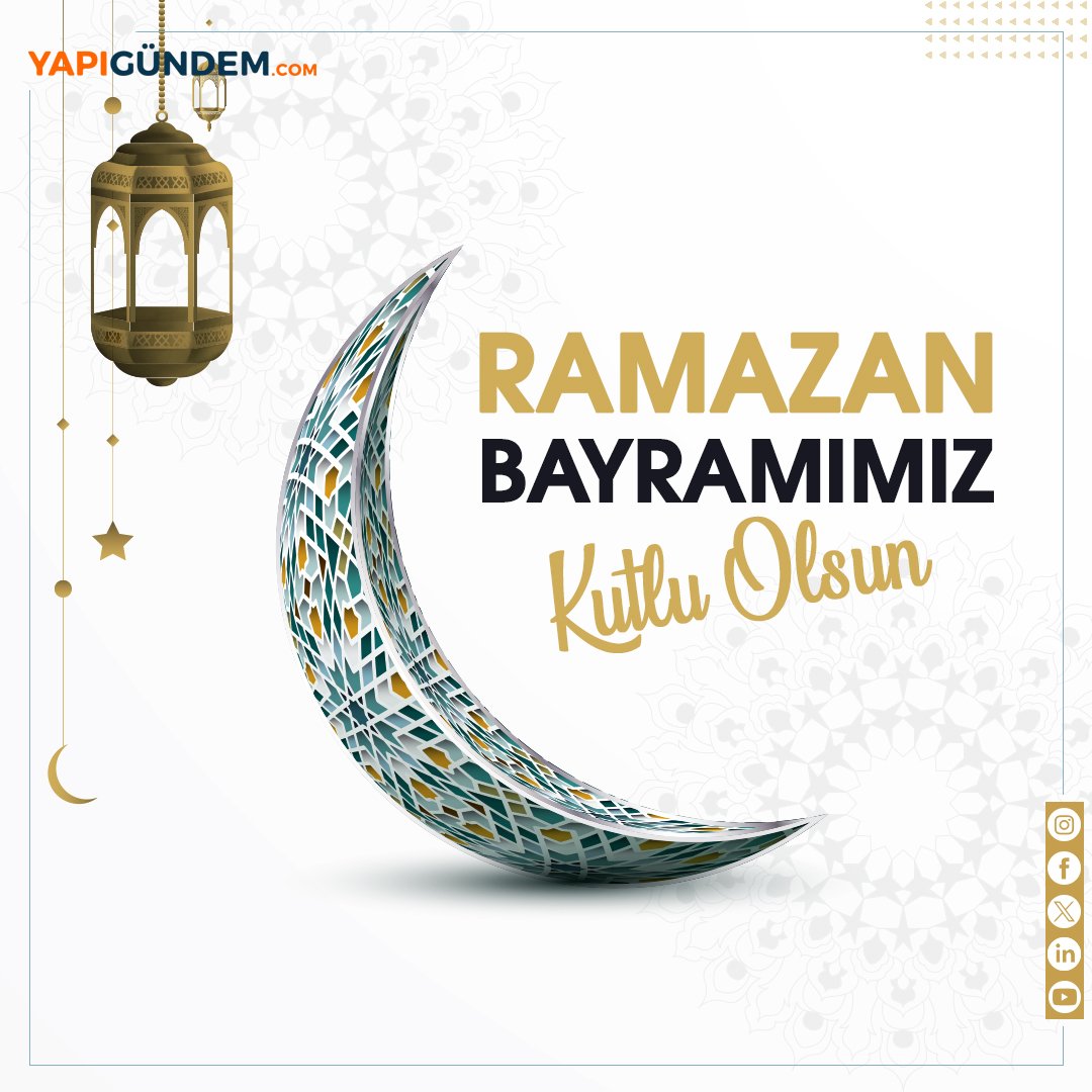 Sevdiklerinizle birlikte sağlık, sevgi ve mutluluk dolu bir bayram geçirmenizi dileriz. #yapigundem #ramazanbayramı #iyibayramlar #bayram #ramazanbayramıkutluolsun