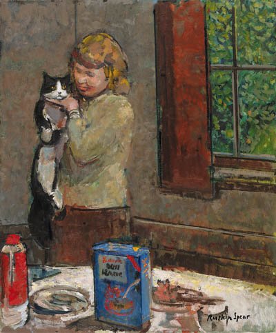 'Breakfast Cat' by Ruskin Spear (1911-1990)

(Private collection)