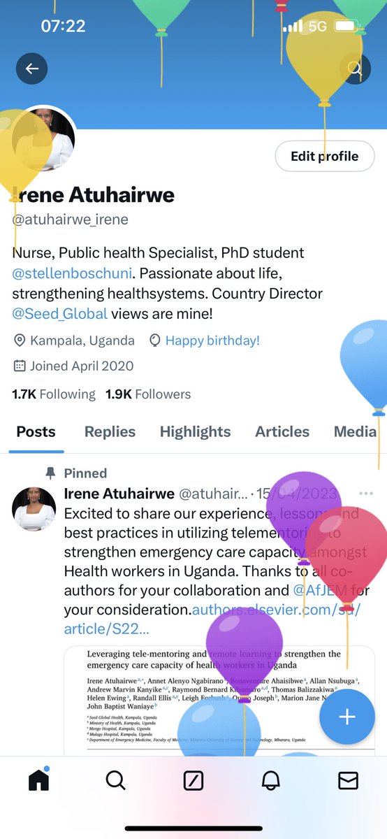 April is always a special month for me and today makes it more special. Grateful for another year round the 🌞, for life, good health, family and friends🙏🏿🙏🏿🙏🏿Thanks Twitter/X for the balloons.