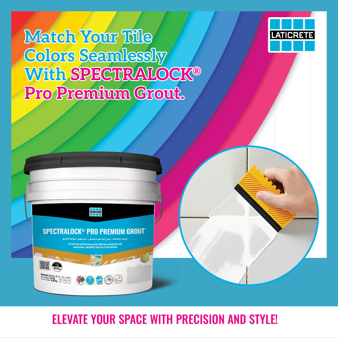 Elevate your tile projects with SPECTRALOCK® Pro Premium Grout!
Now introducing new colors for seamless matching.
Achieve perfection in every detail.

#grout #laticrete #Colormatch #premiumgrout #construction #solutions #spectralock