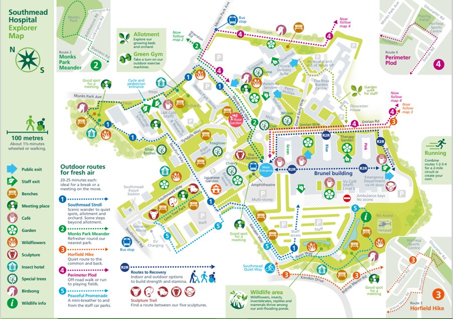 Did you know that 5 minutes in fresh air benefits your wellbeing? Come enjoy a wellbeing walk with our Explorer Maps and visit our Green spaces @NBTSustHealth