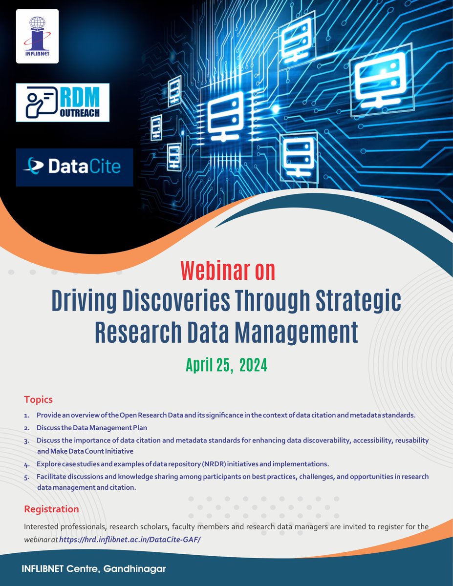 🌟 Excited to announce our webinar on Driving Discoveries Through Strategic Research Data Management. 📊 Join us on 25APR24💡 to learn essential strategies for organizing and sharing your research data. Register now for free: shorturl.at/EIST0 #ResearchData #openscience