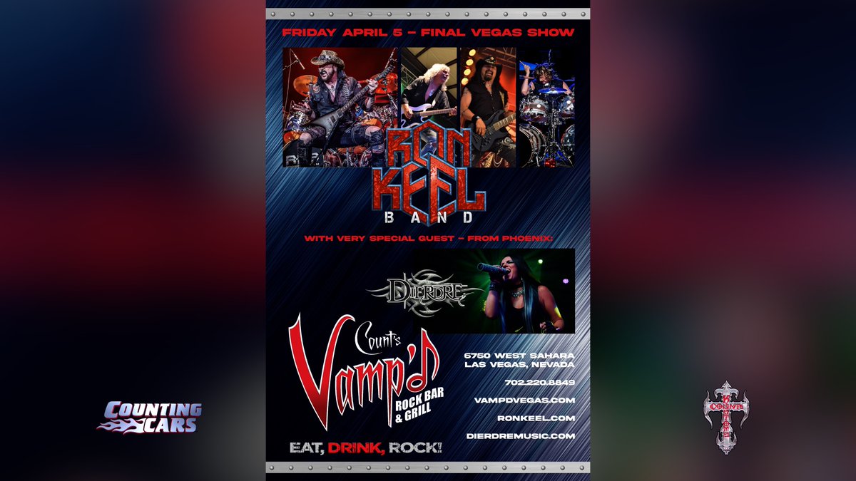 Incredible lineup of shows at @VampdVegas starting tomorrow! Don't miss this rockin' weekend at the hottest rock bar in Las Vegas! @DannyCountKoker #lasvegas #vampd #vampdvegas #rockbar @CountsKustoms_S