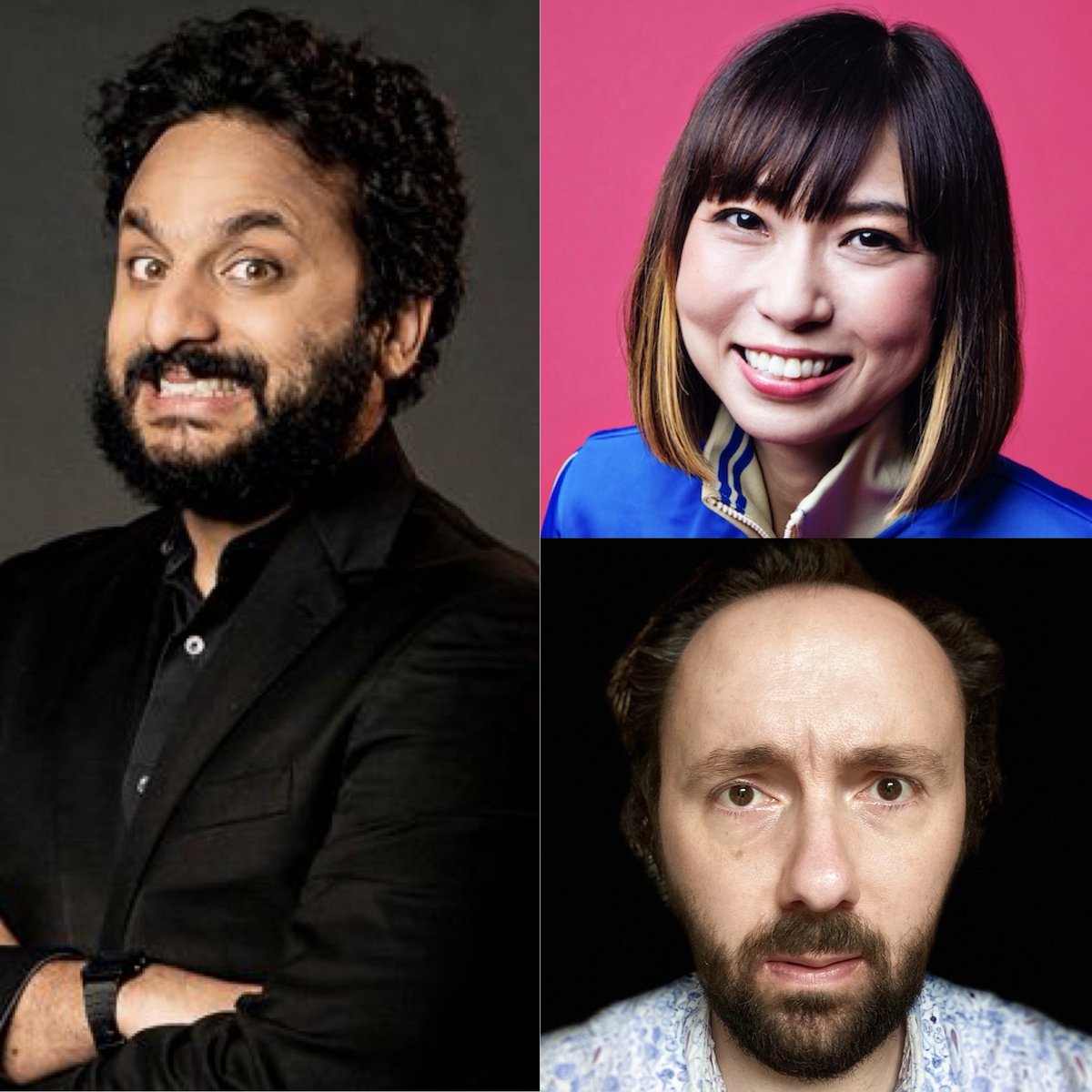 Exactly three weeks to go until 25th April’s sold-out Hitchin #MostlyComedy at @QMTweeters with @MrNishKumar, @YurikoComedy & @David_Ephgrave. There’ll be a returns list on the door from 7:15pm on the night. mostlycomedy.co.uk