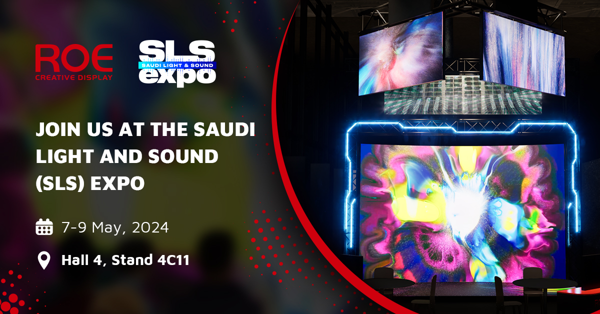 ROE Visual will participate the upcoming Saudi Light and Sound (SLS) Expo 2024 from May 7-9 at the Riyadh International Convention & Exhibition Centre. Successfully introduced in Europe, Topaz will be showcased at SLS as a stunning curved back wall. More: reurl.cc/67WWdZ