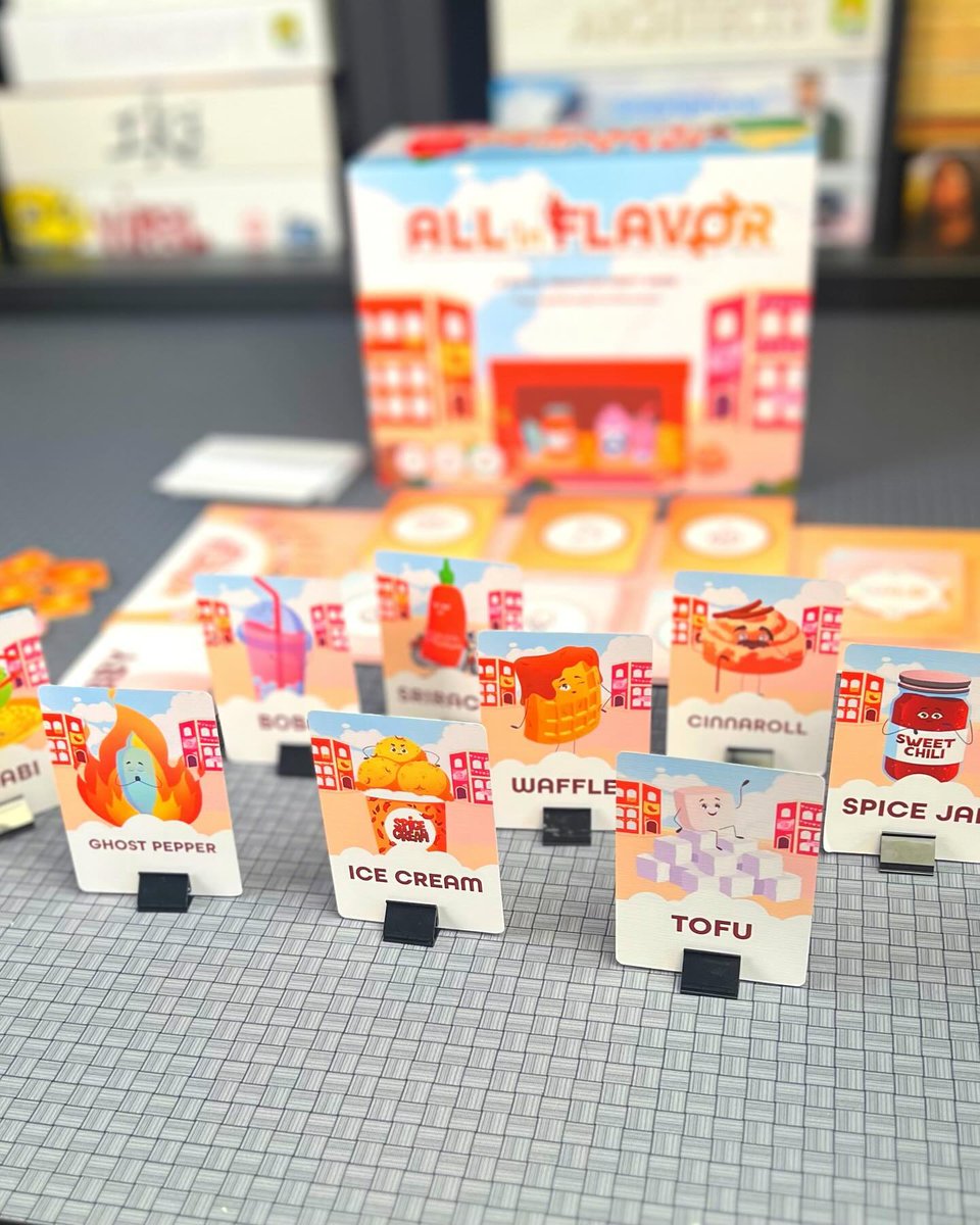 longpackgames's tweet photo. 🗳️ Cast your vote for Sweet, Spicy, or...Bland?
🍬Which will you pick? 
✅Enter the campaign today:https://t.co/EBPlWDNGg9

🌶️ All in Flavor by M29 Games

#longpackgames #boardgames #tabletopgames #manufacturing #bgg #kickstarter #crowdfunding #icecream #tofu  #gourmet https://t.co/TXI3tkoLkP