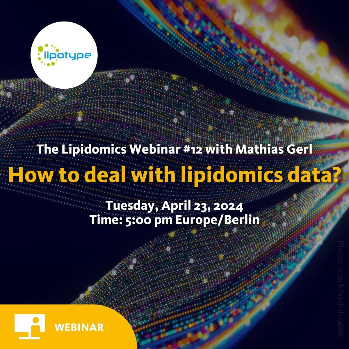 Join us for 'How to deal with lipidomics data?: The Lipidomics Webinar #12' presented by Dr. Mathias Gerl, Head of Data Science, on Tuesday, April 23, 2024, at 5:00 pm (Europe/Berlin time). Save your spot now 👉 lipotype.com/lipidomics-web… #Lipidomics #DataAnalysis #Webinar