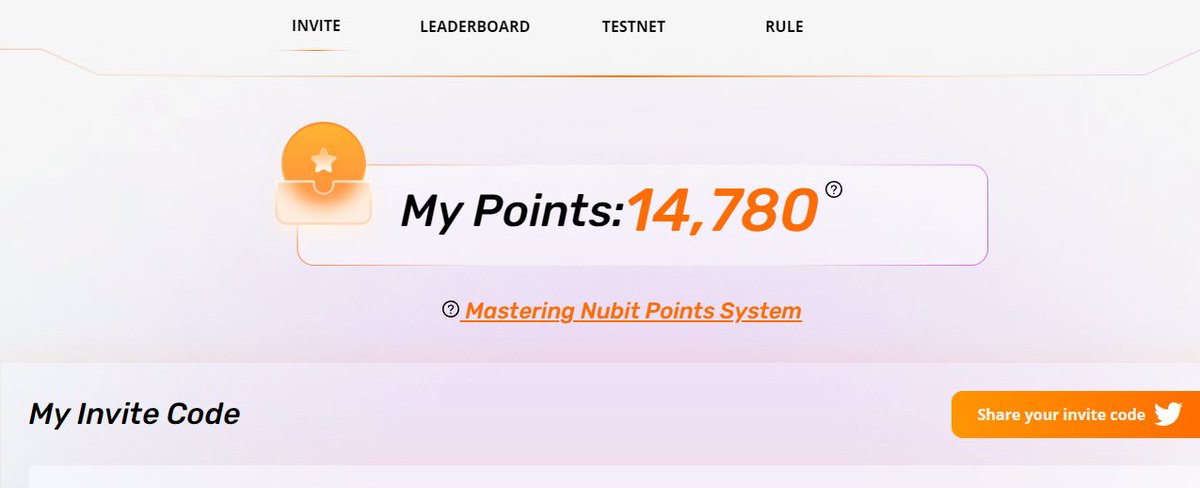 Pre-Alpha 测试网。<a href="/nubit_org/">Nubit | Bitcoin Thunderbolt</a>
融资机构：OKX Ventures、Dao5、Primitive Ventures、ABCDE 等等
当前处于邀请获取积分阶段，链接推特、钱包即可获得积分
传送门：points.nubit.org/#/?invite=0199U
邀请码：0199U