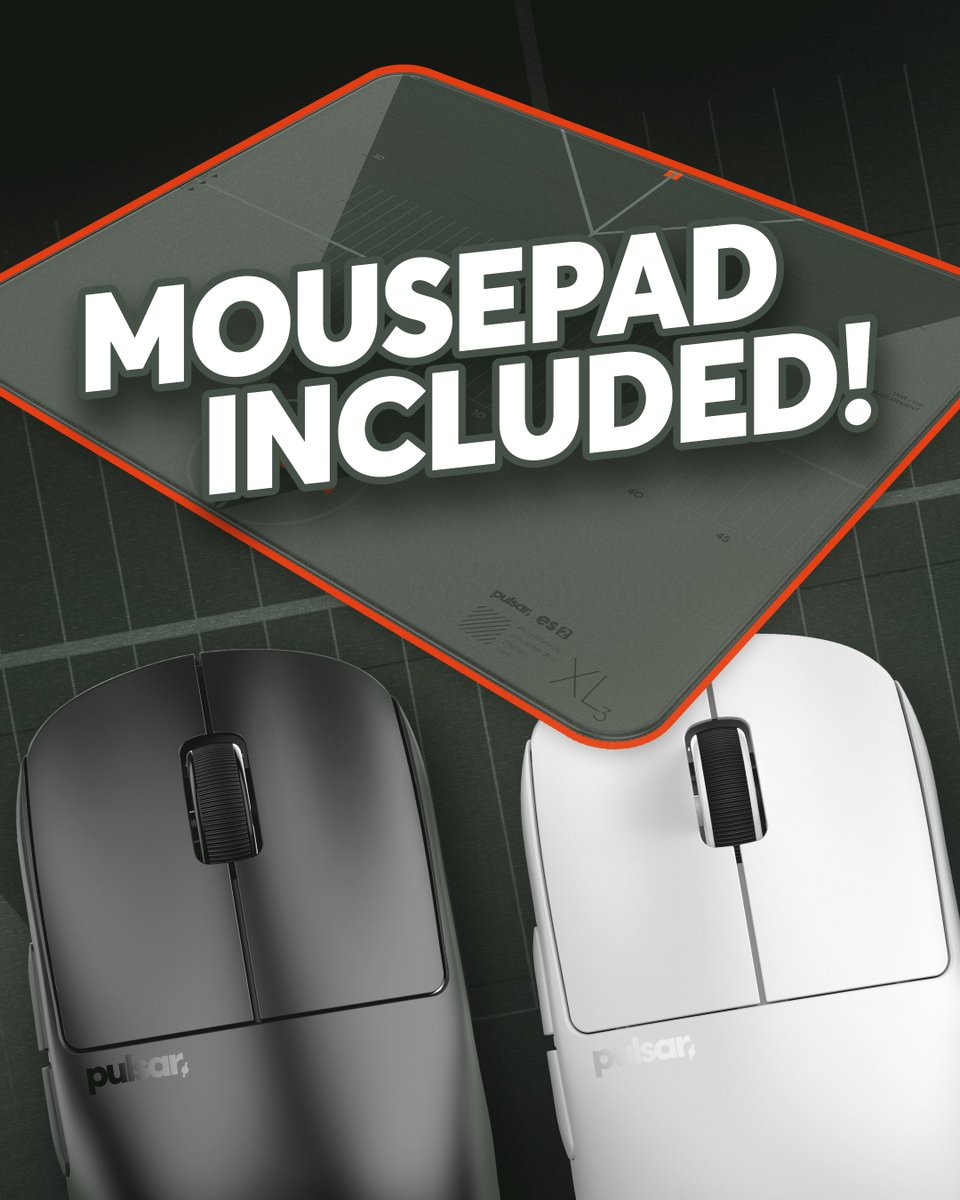 🇪🇺📍 Attention all EU customers! If you buy a X2-H from @PulsarGears, you get a free ES2 Aim Trainer Mousepad with your order. This is under a limited time, so make sure to grab one now! maxgaming.com/en/wireless-mo…