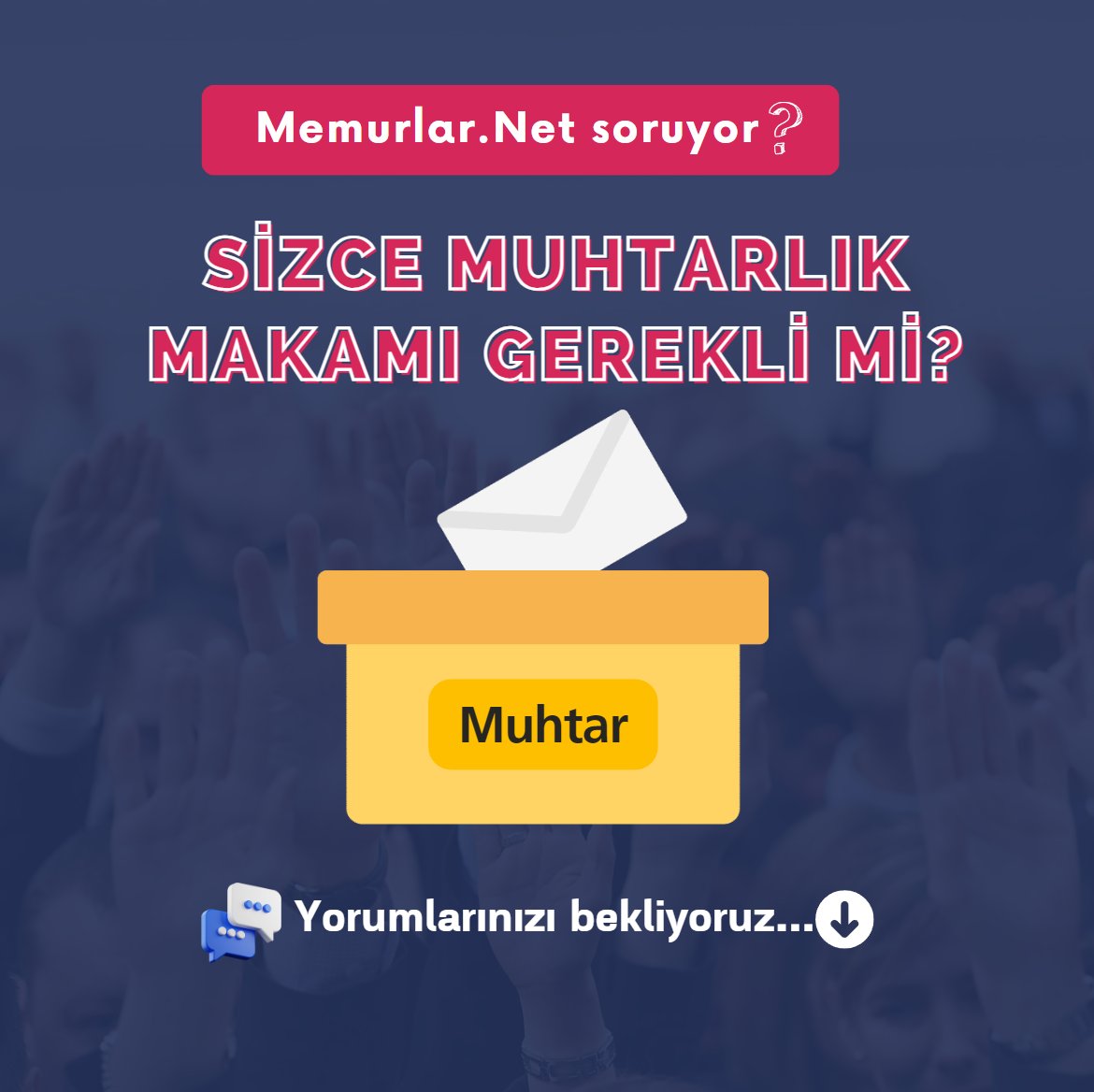31 Mart sonrası yeni gündem: Şehirlerde muhtarlığa gerek var mı?
50 bin muhtarlık için 700 bin kişi aday oldu. Bu muhtarlık seçimlerinde kavgalar çıktı, onlarca kişi yaşamını yitirdi. Hazineye yükleri 14,2 milyar lira olan muhtarlık makamının yaptığı işlemlerin hepsi e-devlet