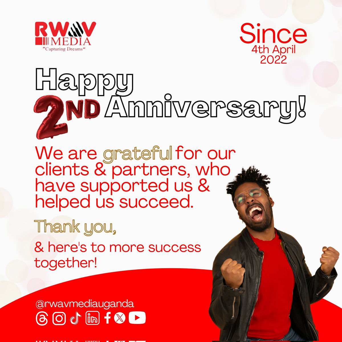 We are celebrating 2 years today! 😊
#rwavmedia #advertising #digitalmarketing #tvproduction #eventcoverage