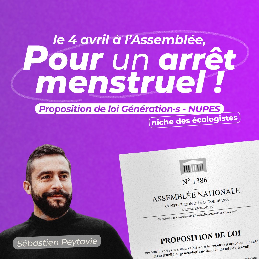 🟢⚡️Aujourd'hui, le 4 avril, c'est la niche écologiste à l'Assemblée Nationale Les député·es @GenerationsMvt défendent des textes pour changer la vie ✌️