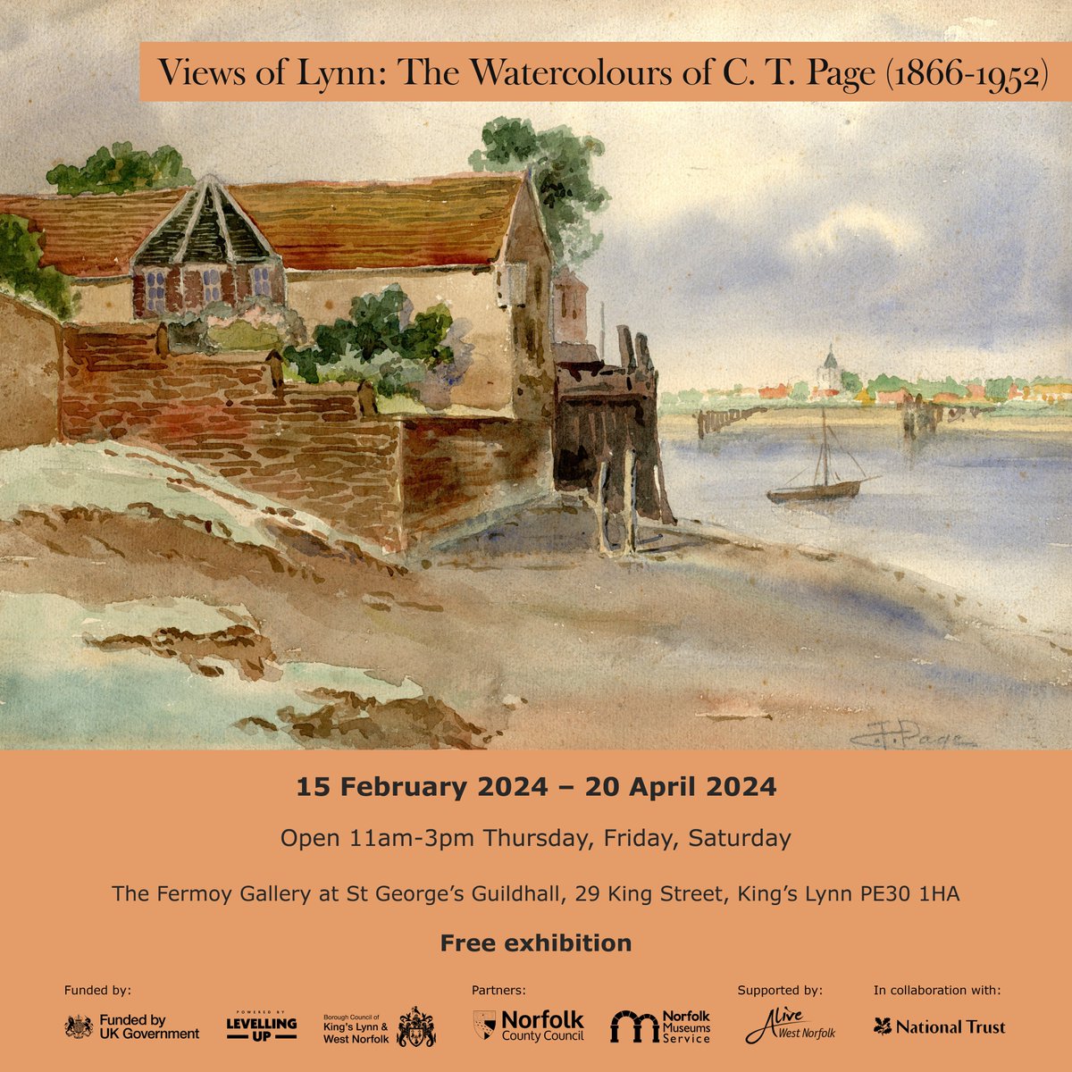 Have you been to the free exhibition in The Fermoy Galley at the Guildhall showcasing the amazing watercolours of Christopher Thomas Page. 📆 Open every Thursday, Friday and Saturday until 20 April, 11am – 3pm @NorfolkMuseums @luhc @NorfolkCC