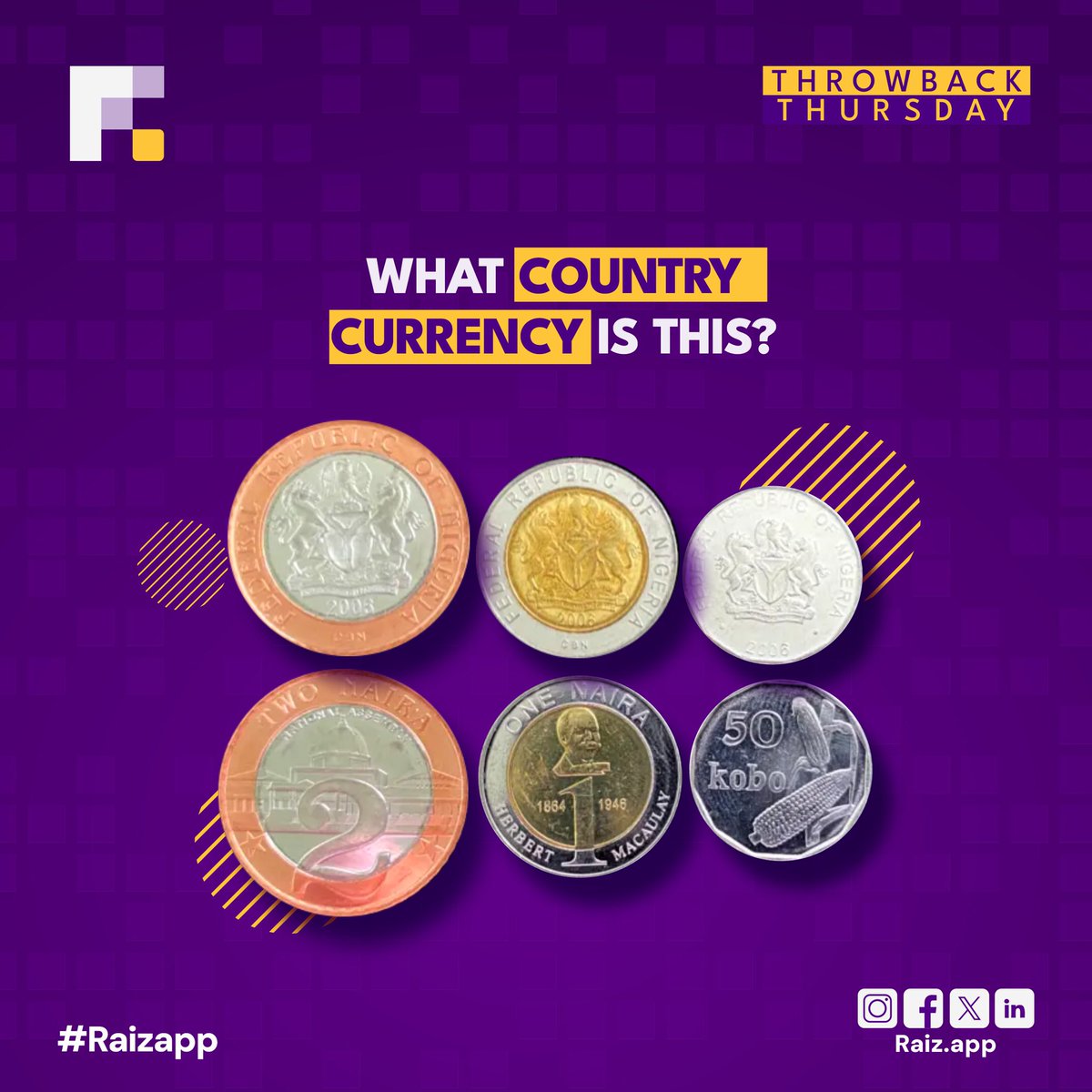 Raise your hand 🙋 if you can identify the country currency in the image! Comment below to share your knowledge. Let’s dive in! 
#ThrowbackThursday #CountryCurrency #SpendingMoney #RaizDigitalCompany