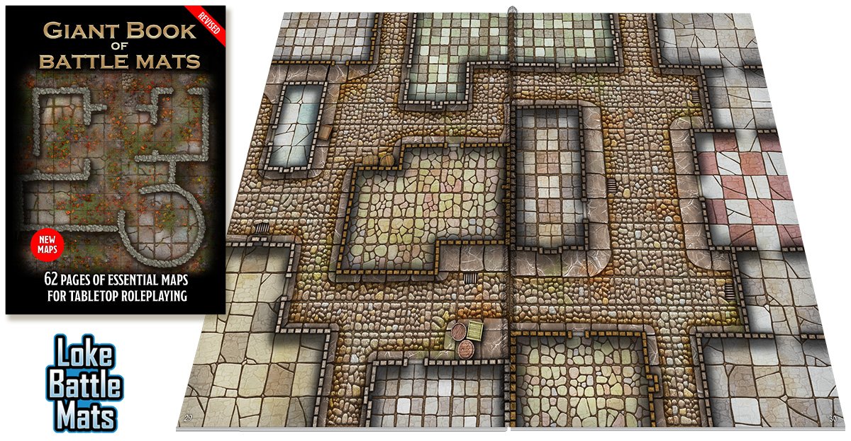 LokeBattlemats's tweet photo. The only RPG Maps you'll ever need! All in our Iconic Giant Book of Battle Mats.
https://t.co/K7FS0USoP3 https://t.co/ignjqU2ab3