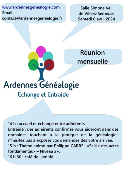 villerssemeuse's tweet image. 🗓L'AGENDA d'AVRIL de nos ASSOCIATIONS⤵️

👉Réunion mensuelle d'Ardenne #Généalogie
👉#Repas dansant des P'tits Bouchons d'Ardennes
👉4ème #portesouvertes du Club de Tir aux Armes Villersois
👉Stage d'initiation à la #pêche de la Carolo-Villersoise

ℹ️ sur villers-semeuse.fr/events
