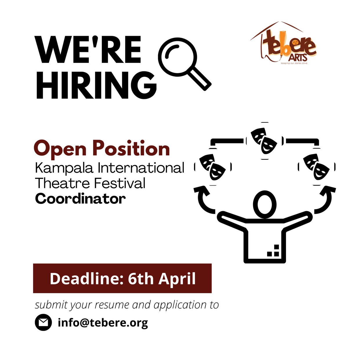 Job Opportunity: Kampala International Theatre Festival Coordinator. Job description 👉🏽 …mpalainternationaltheatrefestival.com/careers