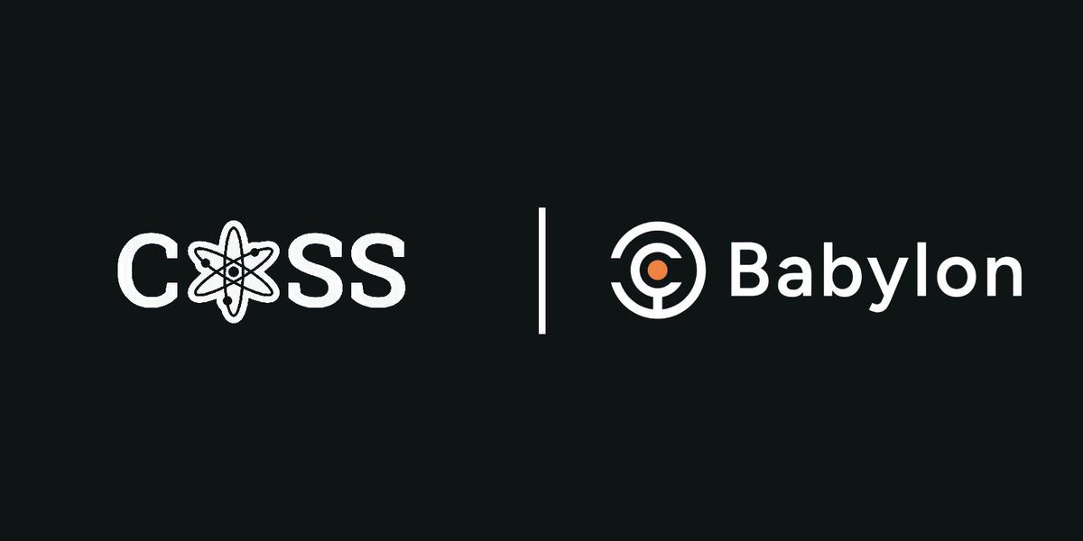 Big News! We are excited to announce that our COSS chain mainnet is now live. This is a layer-1 blockchain based on Cosmos SDK and we will also be working with Babylon @babylon_chain, an innovative pioneer in blockchain technology, which will add Bitcoin as a staking asset to…