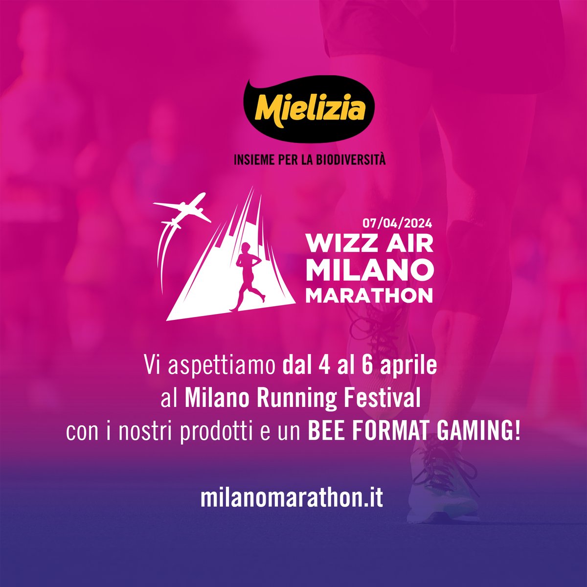 Mielizia (@mielizia_conapi) on Twitter photo #Mielizia è sponsor della "Wizz Air <a href="/milanomarathon/">MilanoMarathon</a>" e vi aspetta al #MilanoRunningFestival all’interno del MiCo Convention Centre dal 4 al 6 aprile con uno stand animato dalla presenza di hostess per attività di sampling di prodotto e un gioco a premi!
👉 milanomarathon.it #Mielizia è sponsor della "Wizz Air <a href="/milanomarathon/">MilanoMarathon</a>" e vi aspetta al #MilanoRunningFestival all’interno del MiCo Convention Centre dal 4 al 6 aprile con uno stand animato dalla presenza di hostess per attività di sampling di prodotto e un gioco a premi!
👉 milanomarathon.it