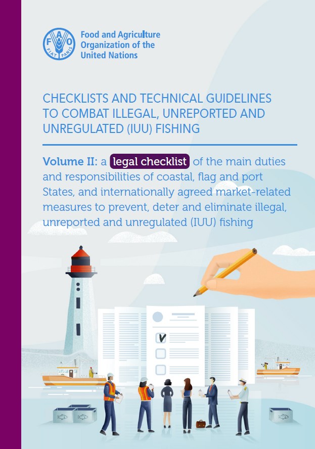 FAO has prepared Technical Guidelines to Combat #IUU #fishing: - I: checklist of coastal, flag and port State responsibilities 👉shorturl.at/beoSZ - II: Legal checklist 👉shorturl.at/dgx23 - III: Monitoring, control and surveillance systems 👉shorturl.at/cpuI4