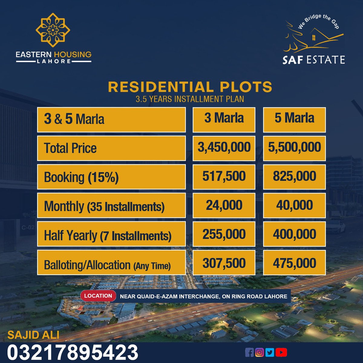 #Easternhousing #easternhousingsociety #residentialplotfiles #ResidentialProperty #ResidentialPlots #3marlaplotfiles #5MarlaPlotFiles #plotfiles #plotfilesforsale #plotforsale #residentialplotforsale #residentialplotfilesforsale SAF Estate
Sajid Ali
03217895423
#everyone Everyone