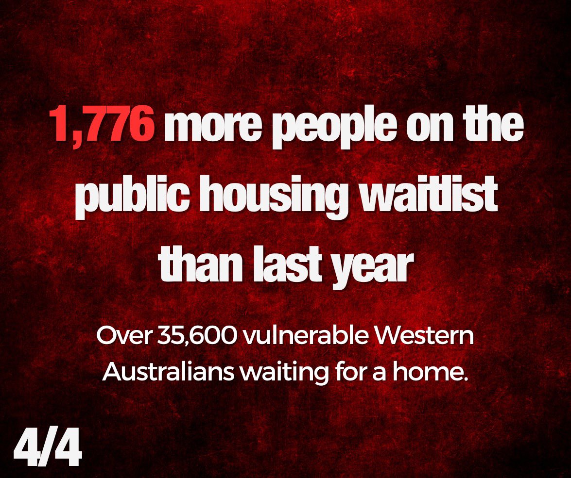 Seven years in power and the Cook Labor Government continue to preside over a housing crisis in WA.