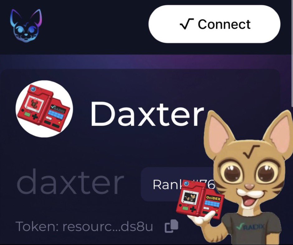 Daxter token giveaway! 🥳

3 x 10,000,000 $Daxter = ~10 $XRD

Like, repost, and tag a friend!

$Daxter token is on <a href="/ociswap/">Ociswap - The Radix DEX</a> and price can now been seen in the latest #Radix wallet!

ociswap.com/resource_rdx1t…
