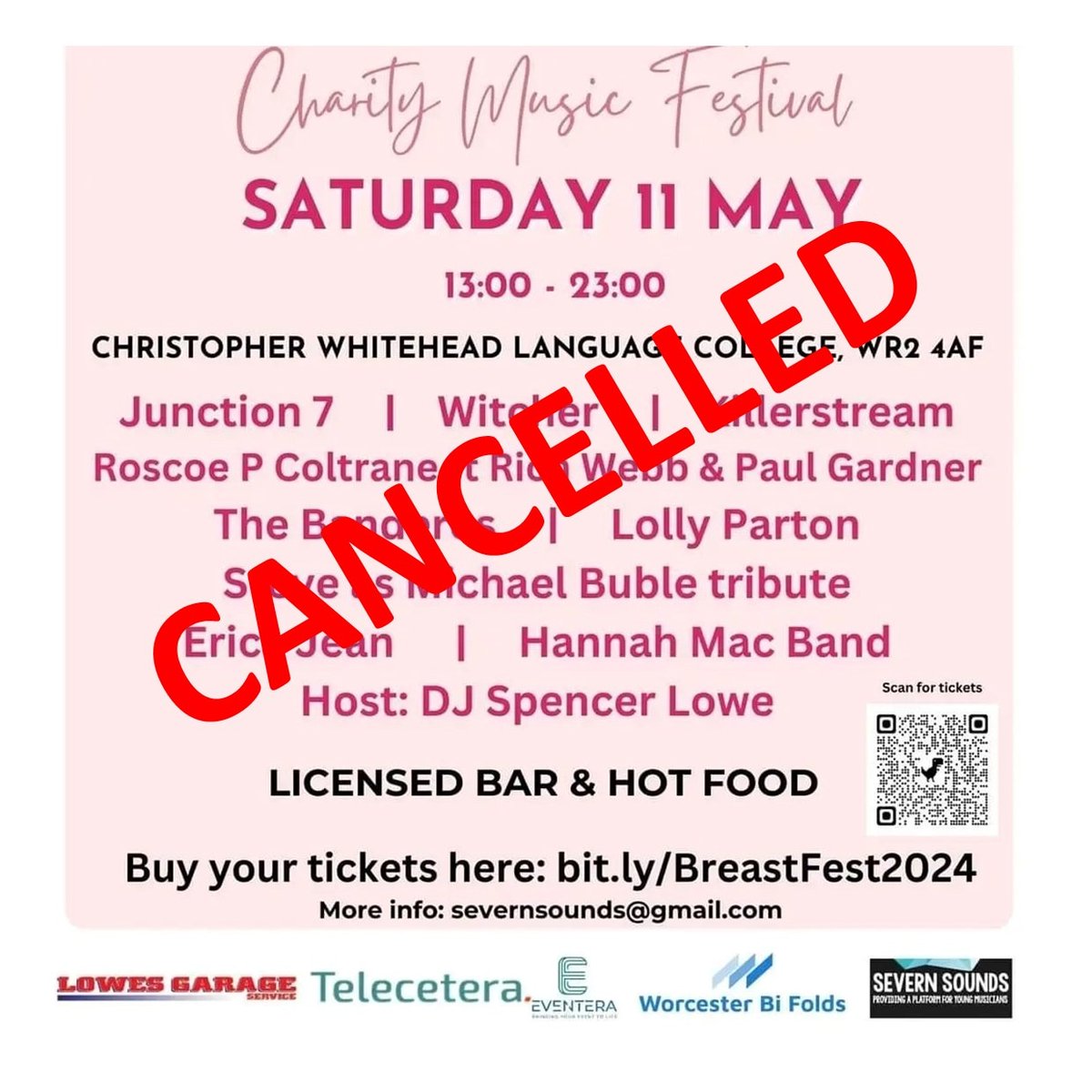 Gutted, but due to lack of ticket sales we have made the difficult decision to cancel 💔

Many thanks to the bands, volunteers &amp; sponsors. Tickets will be refunded

💔💔💔