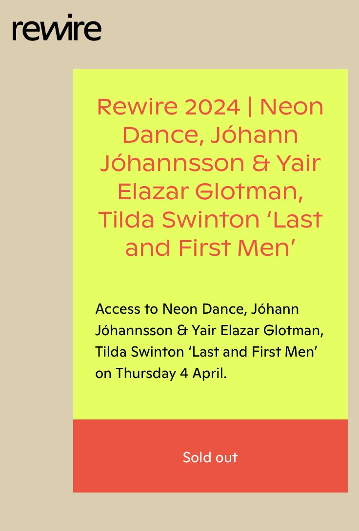 See you tonight! @rewirefestival live music premiere Last and First Men #soldout show @ace_southwest #supported @JohannJohannss💫