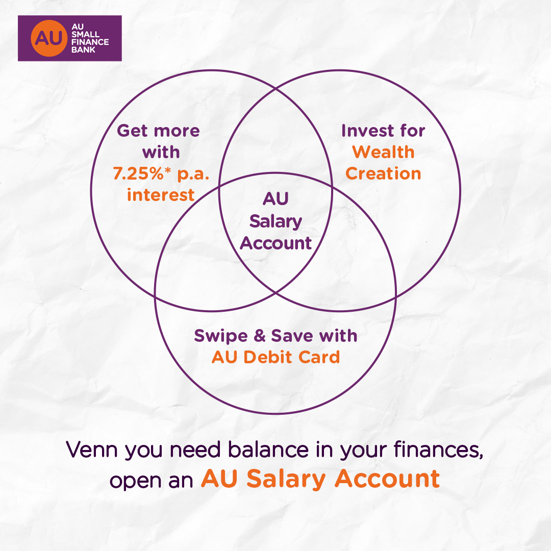 Get in the 'Benefit Zone' with AU Salary Account! Where you get to experience banking that helps you balance savings, spending, and investments. #AUSmallFinanceBank #SalaryAccount