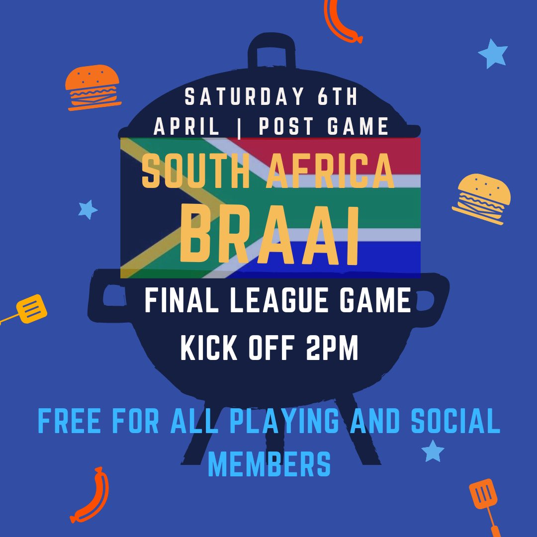 Farnham Royal Rugby Club (@farnhamroyalrfc) on Twitter photo And just like that, it’s the last league game of the season🥲
Firstly, we take on <a href="/Reading_RFC/">Reading RFC</a> 2s in what is going to be a fierce game after our win away on the opening day.
Following up with a Braai to round off another great year🇿🇦🍖
#Rugby #grassrootsrugby #braai And just like that, it’s the last league game of the season🥲
Firstly, we take on <a href="/Reading_RFC/">Reading RFC</a> 2s in what is going to be a fierce game after our win away on the opening day.
Following up with a Braai to round off another great year🇿🇦🍖
#Rugby #grassrootsrugby #braai