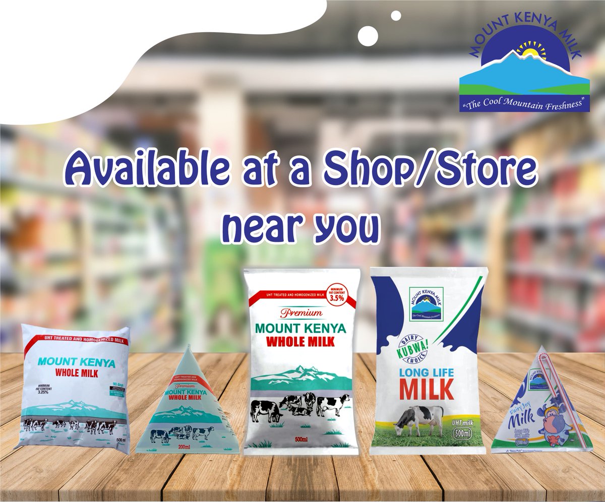 Our products are available in a shop/store near you. #mountkenyamilk #thecoolmountainfreshness #healthyliving