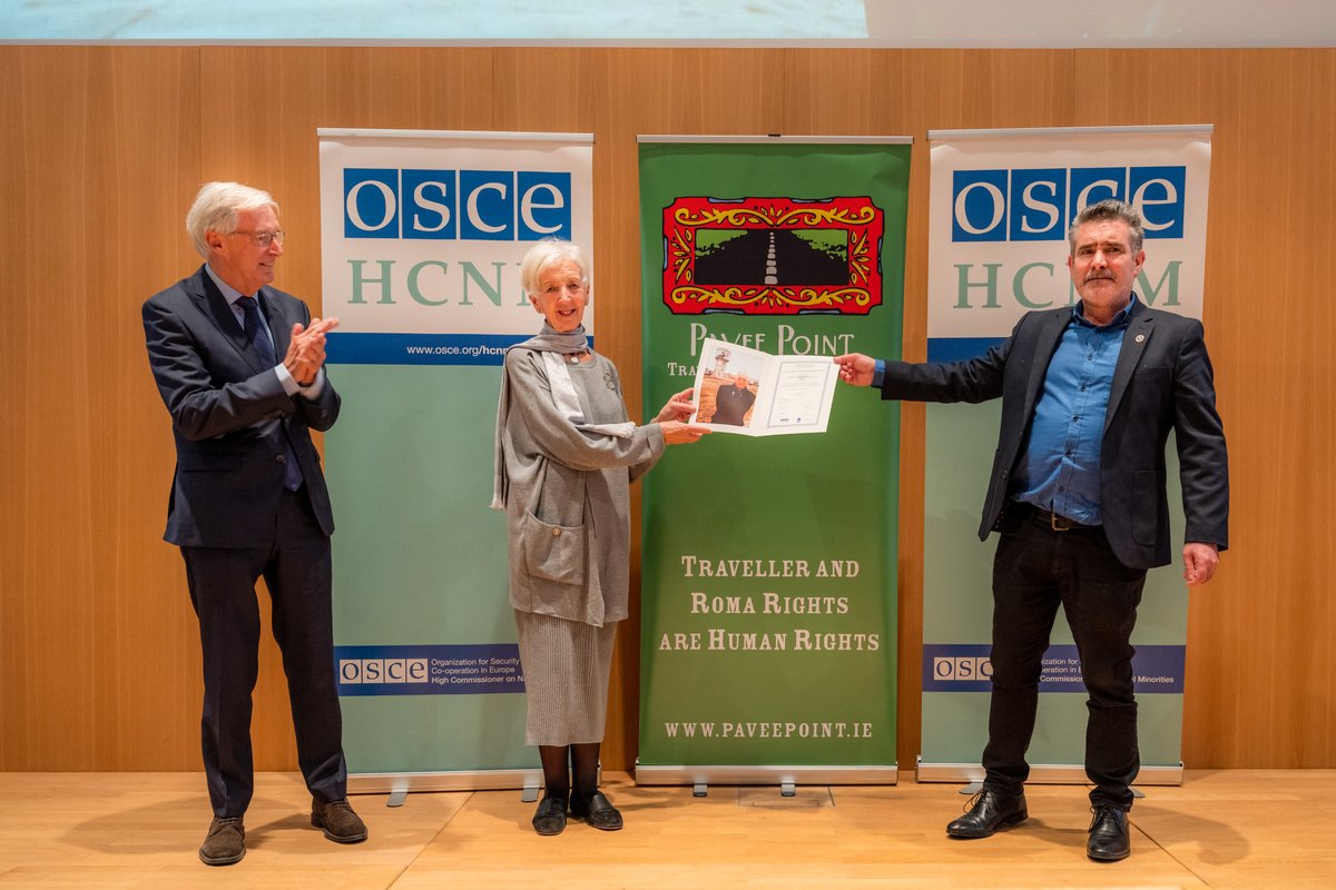 #ThrowbackThursday In 2020 Pavee Point Traveller and Roma Centre won the 9th Max van der Stoel Award for strengthening the integration of Ireland’s society by advocating for & protecting the rights of #Traveller & #Roma communities. osce.org/mvdsaward2020 @PaveePoint #MvdSAward