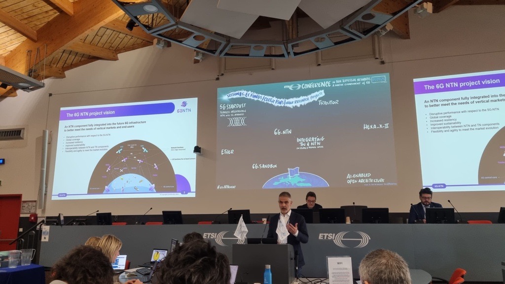 🎙 Live from the #ETSI #NTN Conference, our Project Coordinator Alessandro Vanelli-Coralli is presenting the findings from 6G-NTN's latest white paper 'Vision on Non-Terrestrial Networks in 6G system (or IMT-2030)' 👉 Have a look here: 6g-ntn.eu/scientific-pub…