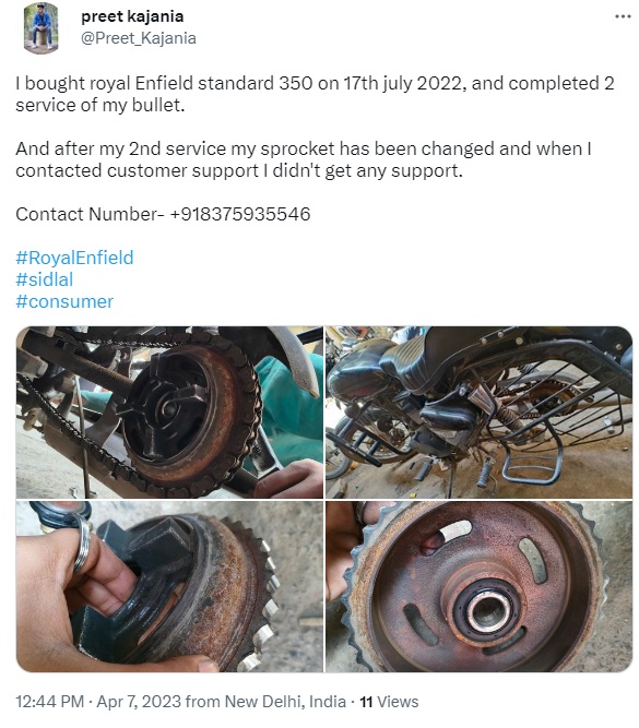ravinesun's tweet photo. @JagranNews #JagranHiTechAwards #Technology #Automobile #Speaker #JagranHiTech Royal Enfield is Scammers syndicate looting gullible people by selling kabad Again looting ppl for fixing kabad issues. https://t.co/mZWIN0YYsl