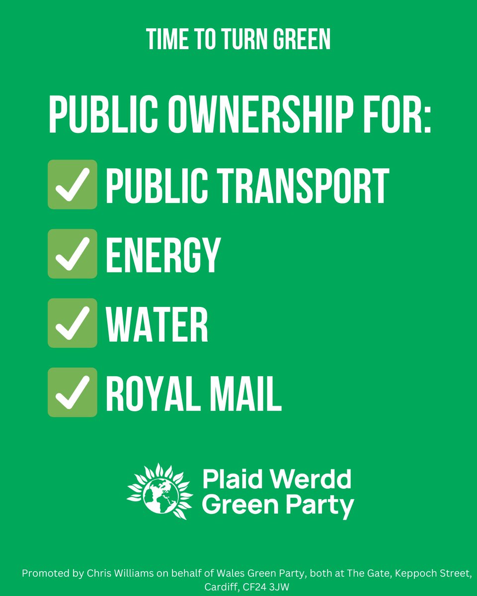 We want all our key public services back where they belong, in public hands. Agree? Then it's time to turn Green. join.greenparty.org.uk #TurnGreen