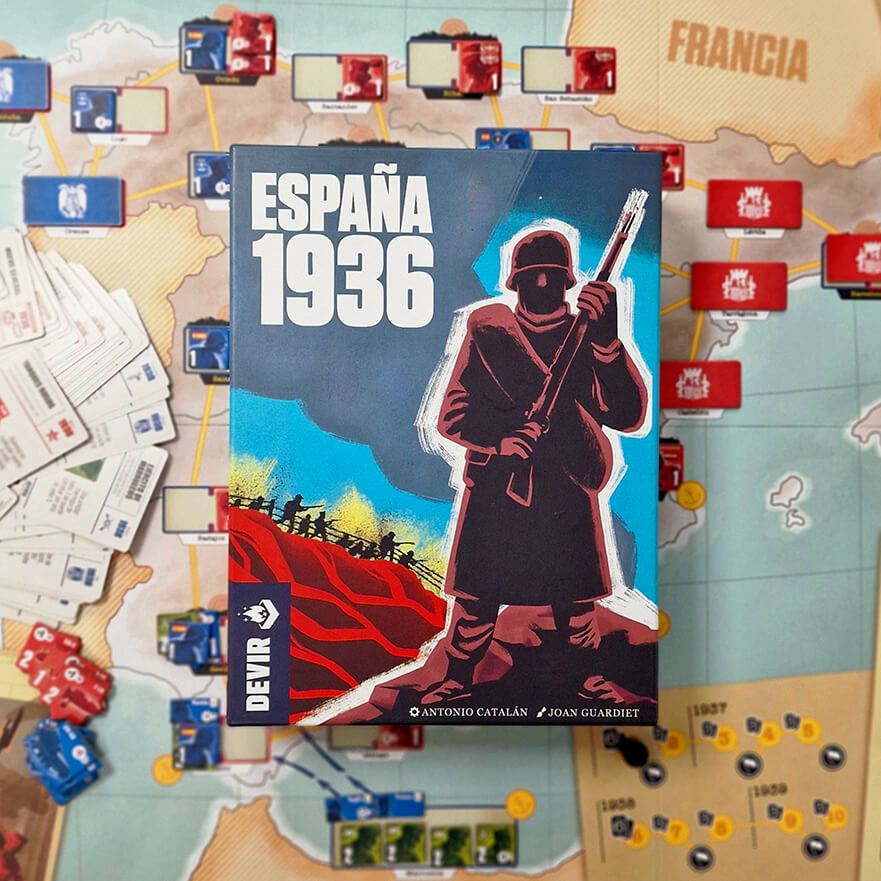 España 1936 is a historical simulation game of the Spanish Civil War, designed by Antonio Catalán. It was first published in 2007 and is much loved by fans of this type of game, but @devirgames wanted to re-issue it with more modern artwork and an updated design.