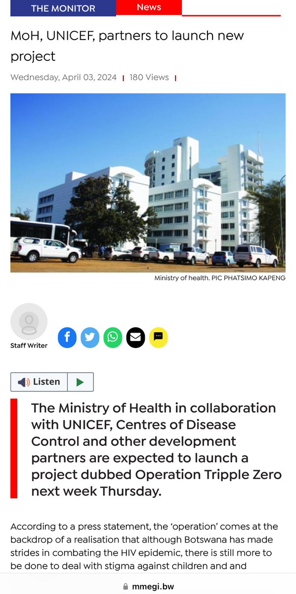 UNICEFBotswana's tweet photo. The latest Botswana AIDS Impact Survey (BAIS V) launched in 2023, shows that young people’s HIV treatment outcomes seem lower compared to adults'. Adolescent girls and young women are more affected and continue to face gender-based inequalities and violence.
#operationtripplezero https://t.co/G6UNlueMx3