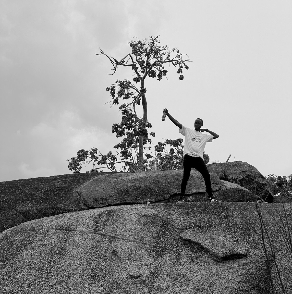 At the peak of Abanijorin Mountain 900 meters above the sea level, thanks to @Discover_Ekiti the best tourism community