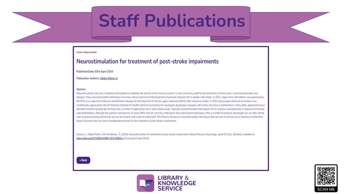 📢🔥 Hot off the press 🔥 Congratulations @AzmilAbdulRahim 👏👏 Check out our #TeamMWL #StaffPublications to see if you are on there knowledge-nw.nhs.uk/staff-publicat… if not let us know and we could be celebrating your work next 😊