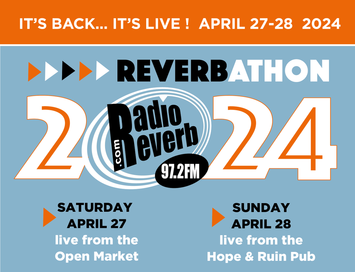 📻 Our fundraising #Reverbathon is back! 😊 Help keep us independent and ad-free by making a donation or sponsoring a show. ⚡️Live at Brighton Open Market Saturday 27th April ⚡️Live at @thehopeandruin Sunday 28th April 👉How to donate or sponsor a show: radioreverb.com/reverbathon-20…