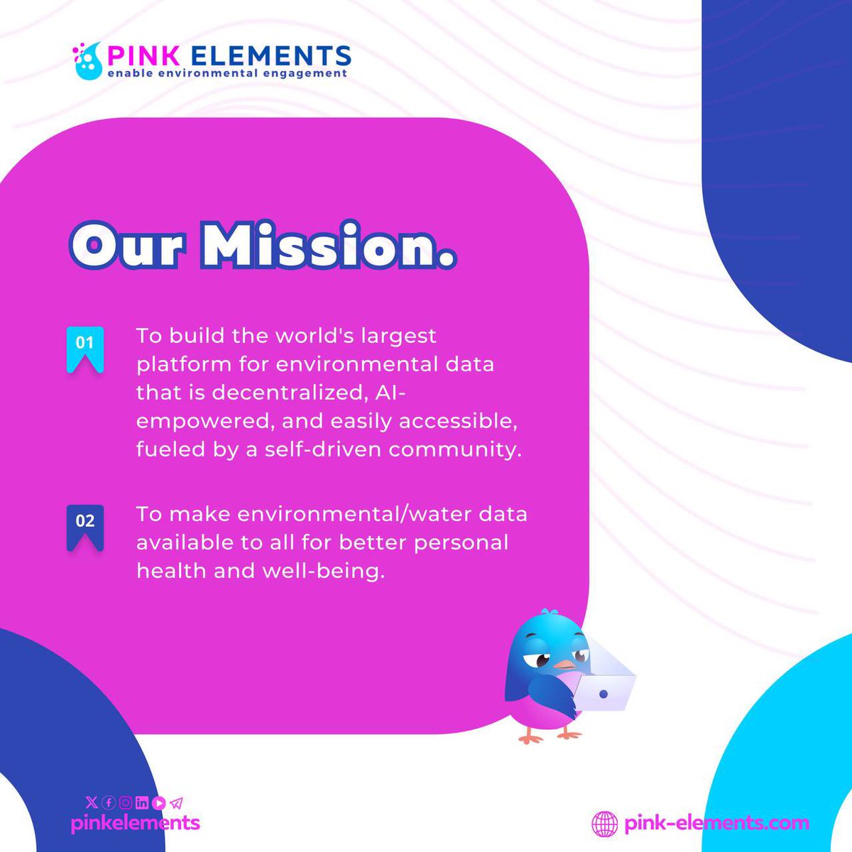 Our Mission is to build the world’s largest platform for environmental data🚀 -It’s decentralized -AI-empowered -Easily accessible -Powered and organized by a self-driven community 🌐