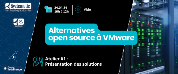 📢 Alternatives à VMware ? Explorons les offres de virtualisation #opensource ! 📅 24 avril | 10h/12h | Visio Avec: - Des experts (ou éditeurs) des solutions - Le périmètre de VMw comme cadre de comparaison - Un discours clair, vrai et challengé 👉 urlz.fr/q72p