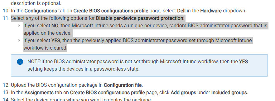 Tried the new Dell BIOS configuration in #Intune yet? If you're going to, I stress that you read the docs before you yeet out a policy and unwittingly enable what I'm calling 'BIOS LAPS' Glad I was writing a new #UnderTheHood blog post, this gets _really_ interesting...