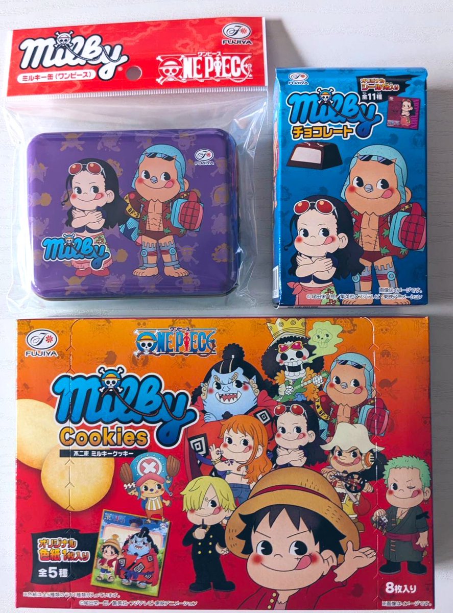 Here's a look at some of the products from the Milky x One Piece